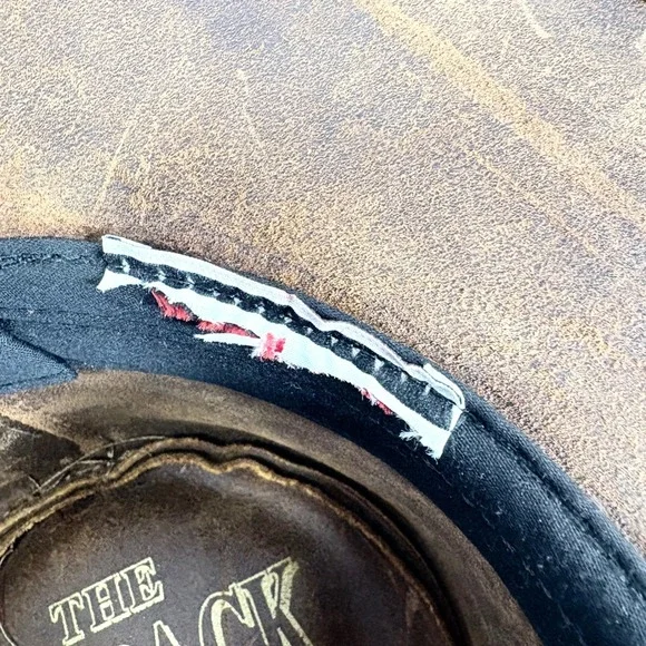 Minnetonka Outback Buffalo Nickel Hat Genuine Leather Brown Western Cowboy Sz L - Picture 8 of 9